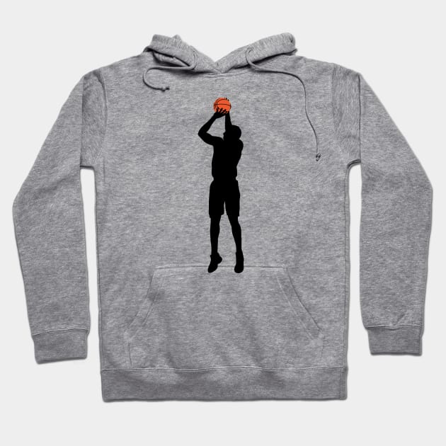 Shoot basketball jump slam silhouette Hoodie by creative.z